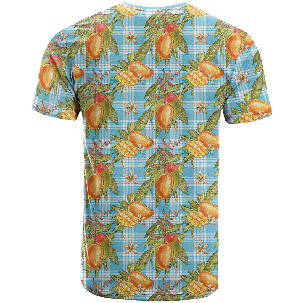 Vintage Hawaii Mango T Shirt Blue Hawaiian Palaka LT05 - Polynesian Pride
