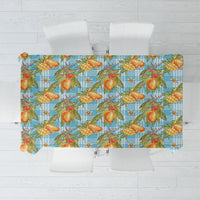 Vintage Hawaii Mango Tablecloth Blue Hawaiian Palaka LT05 Blue - Polynesian Pride