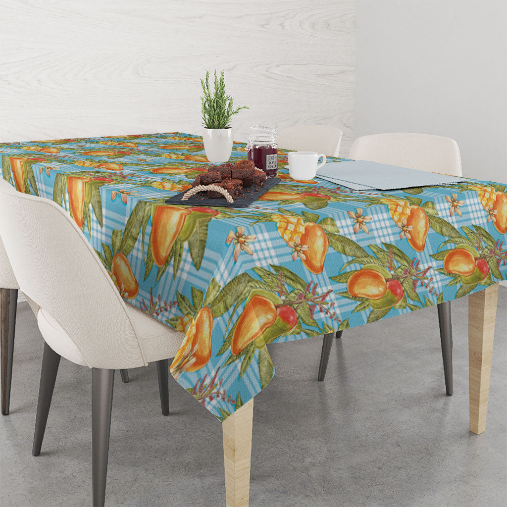 Vintage Hawaii Mango Tablecloth Blue Hawaiian Palaka LT05 - Polynesian Pride