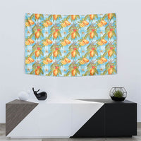 Vintage Hawaii Mango Tapestry Blue Hawaiian Palaka LT05 - Polynesian Pride