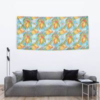 Vintage Hawaii Mango Tapestry Blue Hawaiian Palaka LT05 - Polynesian Pride