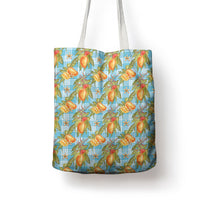 Vintage Hawaii Mango Tote Bag Blue Hawaiian Palaka LT05 - Polynesian Pride
