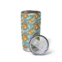 Vintage Hawaii Mango Tumbler Cup Blue Hawaiian Palaka LT05 - Polynesian Pride