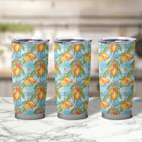 Vintage Hawaii Mango Tumbler Cup Blue Hawaiian Palaka LT05 - Polynesian Pride