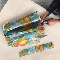 Vintage Hawaii Mango Umbrella Blue Hawaiian Palaka LT05 - Polynesian Pride