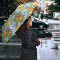 Vintage Hawaii Mango Umbrella Blue Hawaiian Palaka LT05 - Polynesian Pride