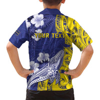 Personalised Nauru 92nd Anniversary Of Angam Family Matching Long Sleeve Bodycon Dress and Hawaiian Shirt Polynesian Whale Pattern LT05 - Polynesian Pride