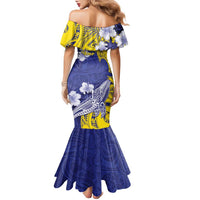 Personalised Nauru 92nd Anniversary Of Angam Family Matching Mermaid Dress and Hawaiian Shirt Polynesian Whale Pattern LT05 - Polynesian Pride