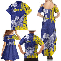 Personalised Nauru 92nd Anniversary Of Angam Family Matching Summer Maxi Dress and Hawaiian Shirt Polynesian Whale Pattern LT05 - Polynesian Pride