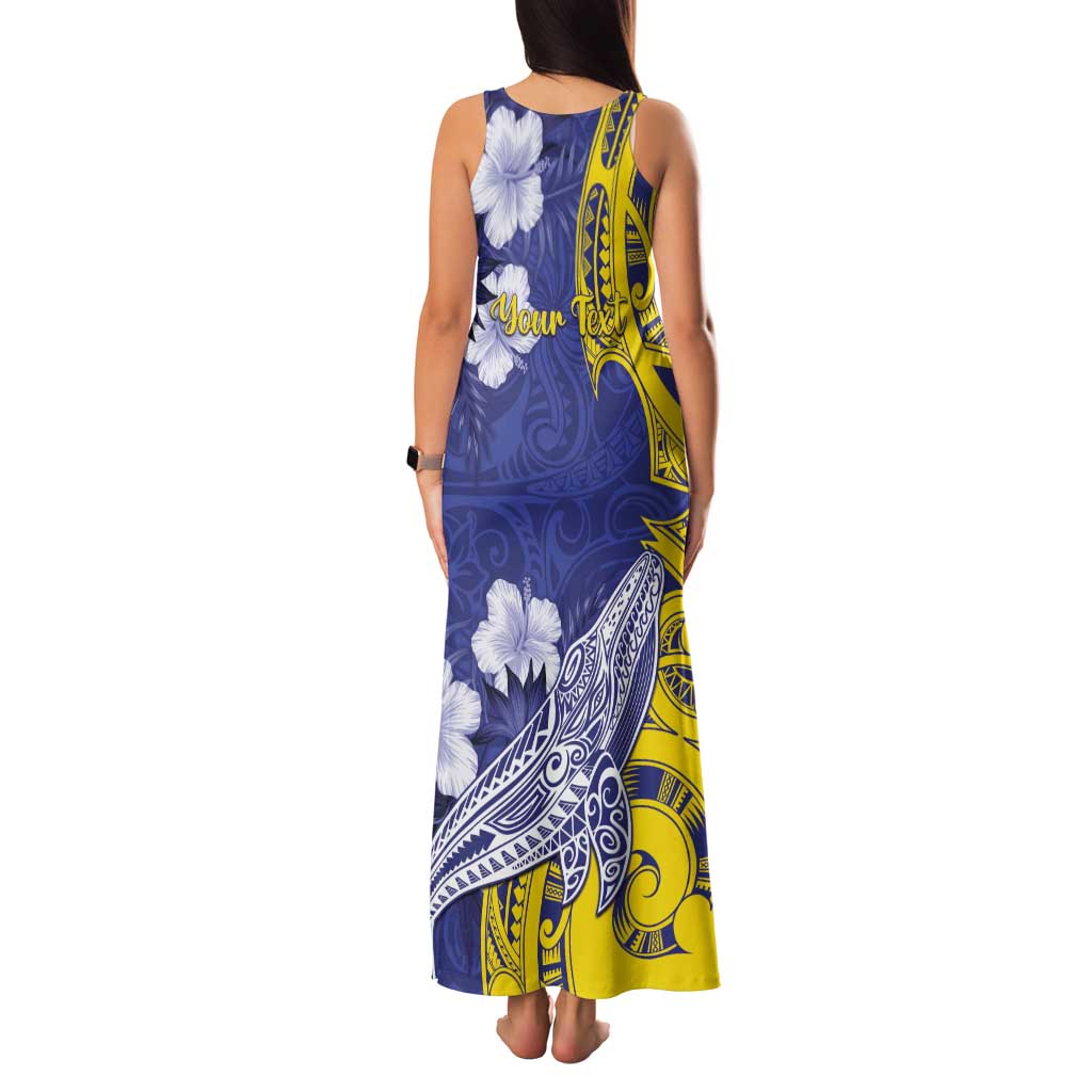 Personalised Nauru 92nd Anniversary Of Angam Family Matching Tank Maxi Dress and Hawaiian Shirt Polynesian Whale Pattern LT05 - Polynesian Pride