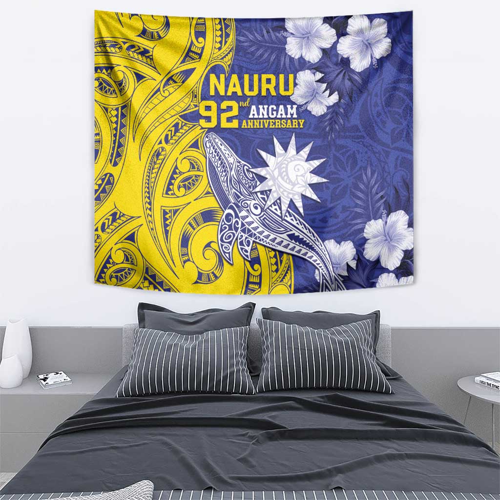 Nauru 92nd Anniversary Of Angam Tapestry Polynesian Whale Pattern
