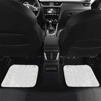 American Samoa White Sunday Car Mats Polynesian Pattern With Tropical Flowers