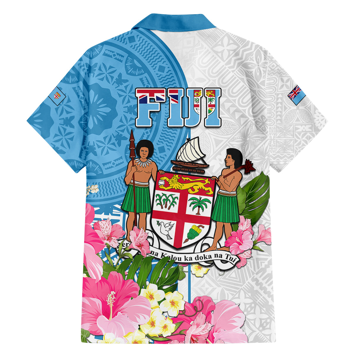 Fiji Day Family Matching Summer Maxi Dress and Hawaiian Shirt Tanoa Hibiscus Fijian Tapa Masi Pattern LT05 - Polynesian Pride