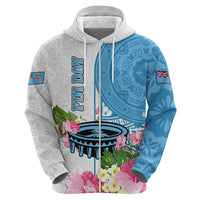 Fiji Day Hoodie Tanoa Hibiscus Fijian Tapa Masi Pattern LT05 - Polynesian Pride
