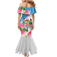 Personalized Fiji Day Family Matching Mermaid Dress and Hawaiian Shirt Tanoa Hibiscus Fijian Tapa Masi Pattern LT05 - Polynesian Pride