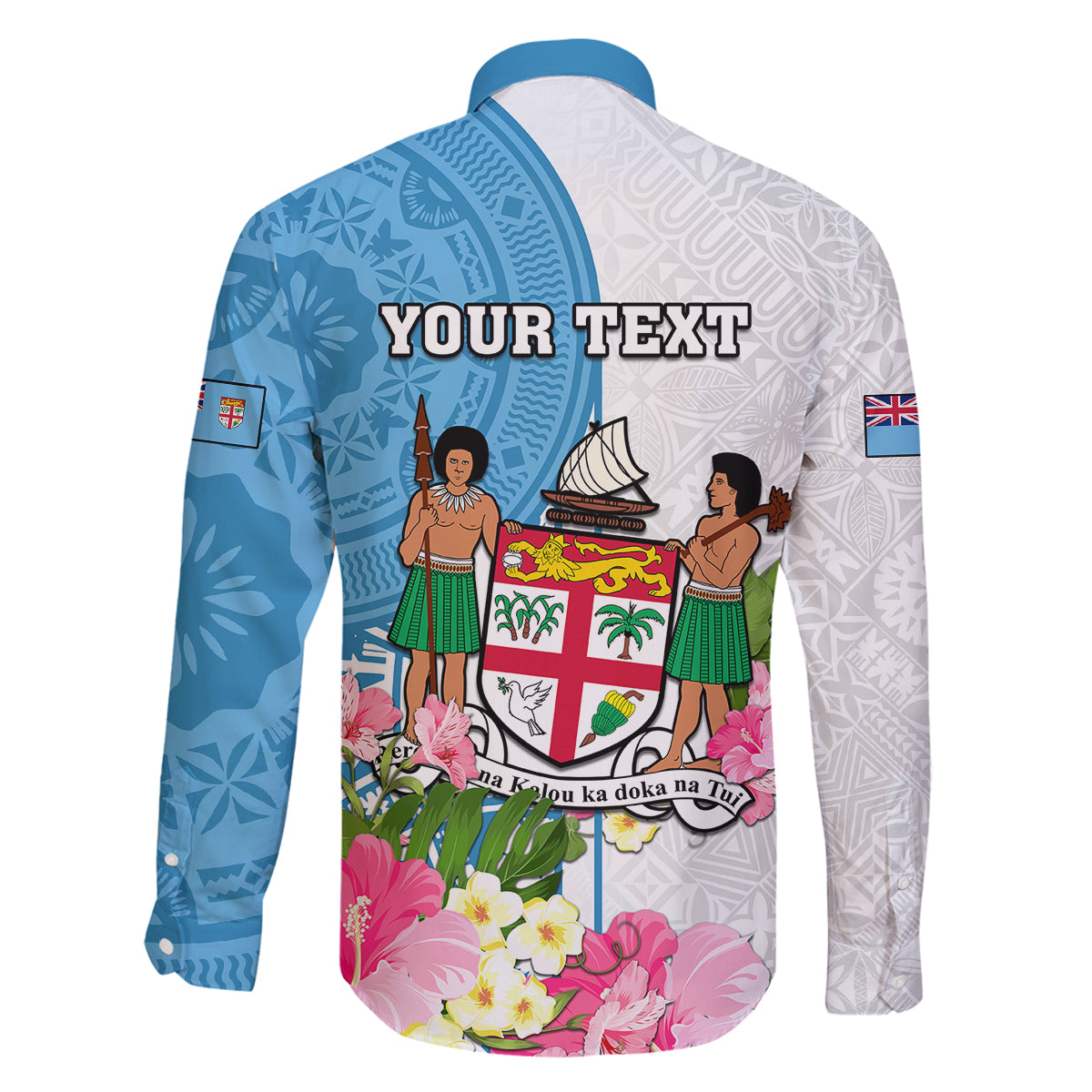 Personalized Fiji Day Family Matching Off Shoulder Long Sleeve Dress and Hawaiian Shirt Tanoa Hibiscus Fijian Tapa Masi Pattern LT05 - Polynesian Pride