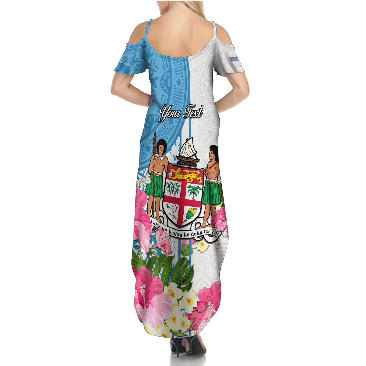 Personalized Fiji Day Family Matching Summer Maxi Dress and Hawaiian Shirt Tanoa Hibiscus Fijian Tapa Masi Pattern LT05 - Polynesian Pride