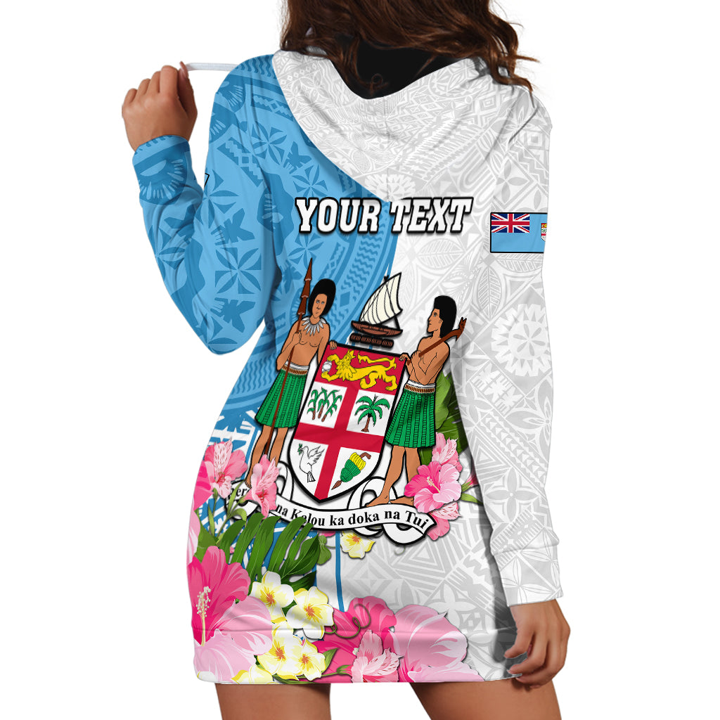 Personalized Fiji Day Hoodie Dress Tanoa Hibiscus Fijian Tapa Masi Pattern LT05 - Polynesian Pride