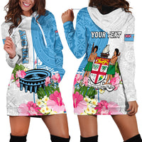 Personalized Fiji Day Hoodie Dress Tanoa Hibiscus Fijian Tapa Masi Pattern LT05 - Polynesian Pride