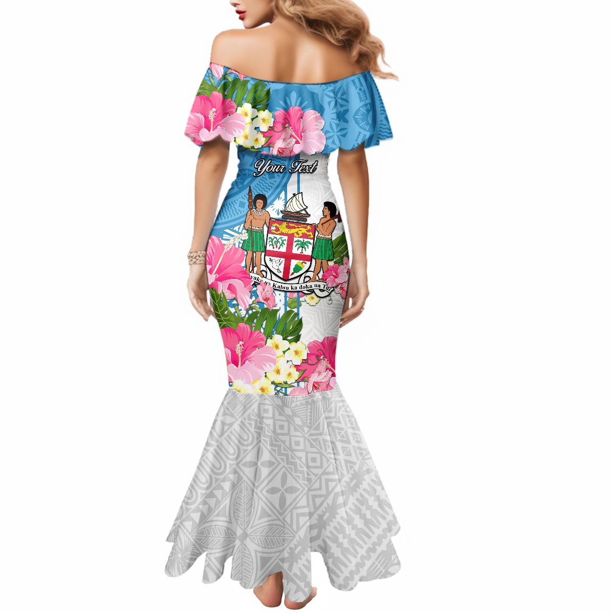 personalized-fiji-day-mermaid-dress-tanoa-hibiscus-fijian-tapa-masi-pattern