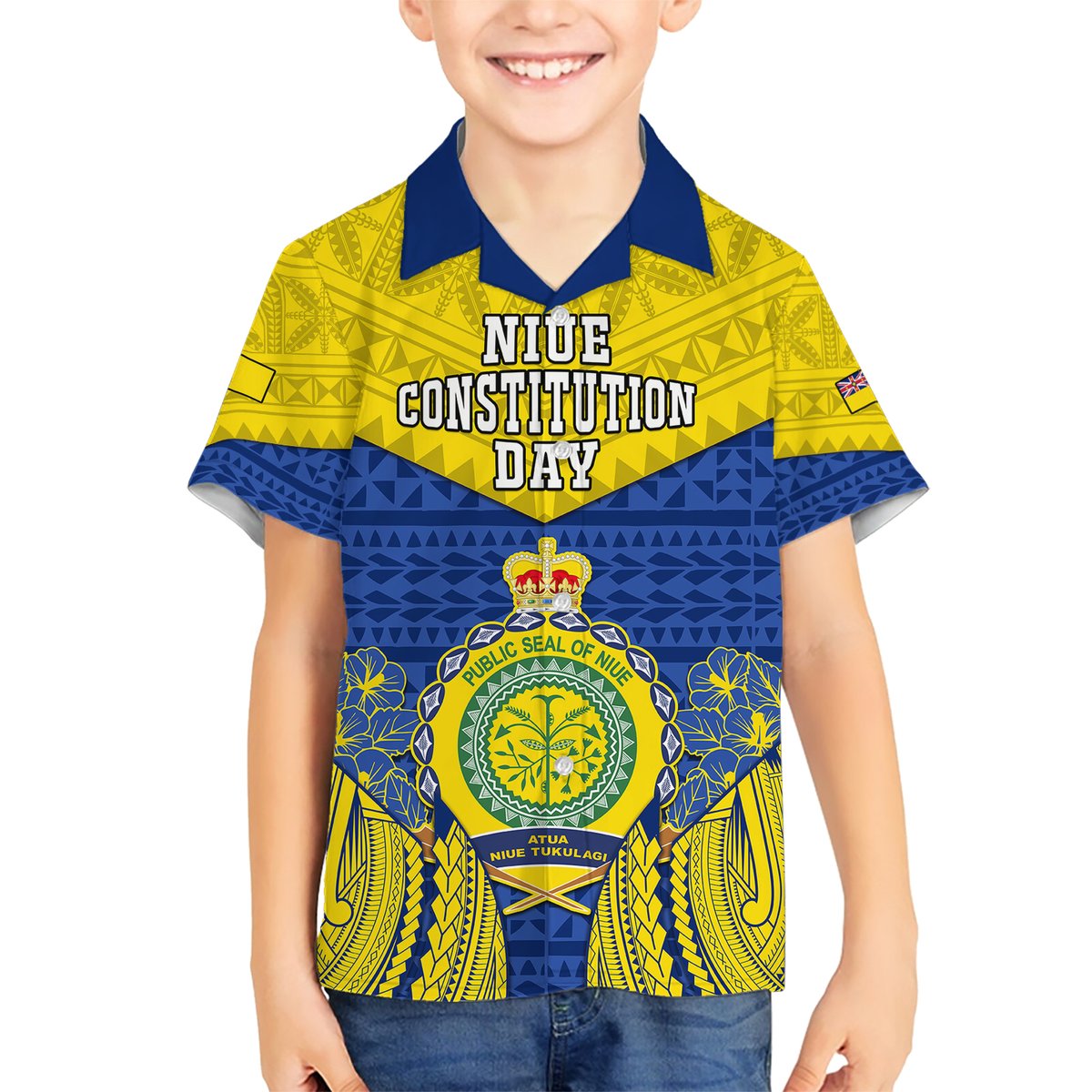 niue-constitution-day-hawaiian-shirt-coat-of-arms-niuean-hiapo-pattern