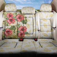 Hawaii Discoverers Day Back Car Seat Cover Tropical Hibiscus Glitter White LT05 One Size White - Polynesian Pride