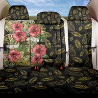 Hawaii Discoverers Day Back Car Seat Cover Tropical Hibiscus Glitter Black LT05 One Size Black - Polynesian Pride
