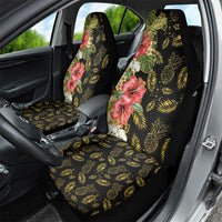 Hawaii Discoverers Day Car Seat Cover Tropical Hibiscus Glitter Black LT05 - Polynesian Pride