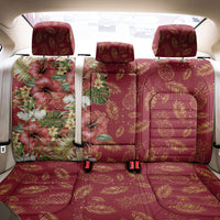 Hawaii Discoverers Day Back Car Seat Cover Tropical Hibiscus Glitter Crimson LT05 - Polynesian Pride