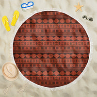 Polynesian Princess Inspired Tapa Pattern Beach Blanket LT05 One Size 150cm Red - Polynesian Pride