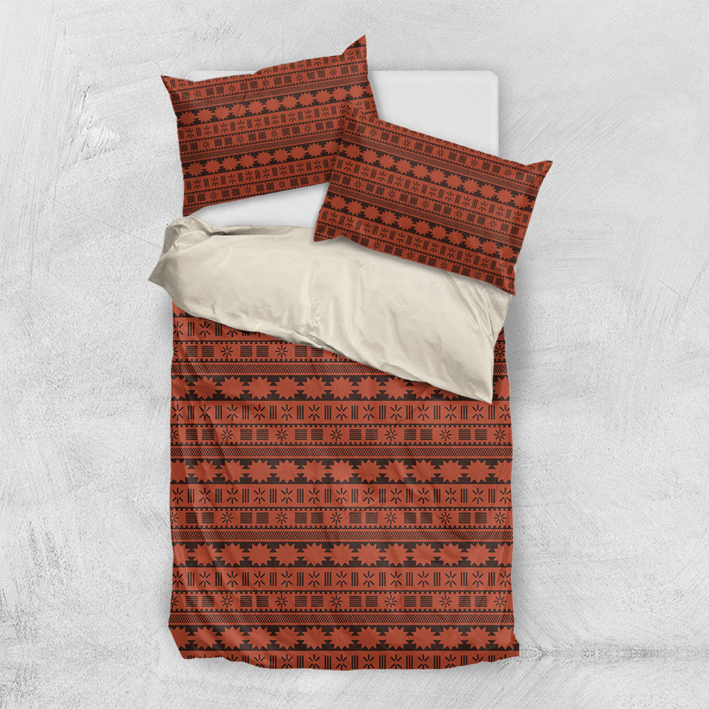 Polynesian Princess Inspired Tapa Pattern Bedding Set LT05 US Twin 172cm x 218cm Red - Polynesian Pride