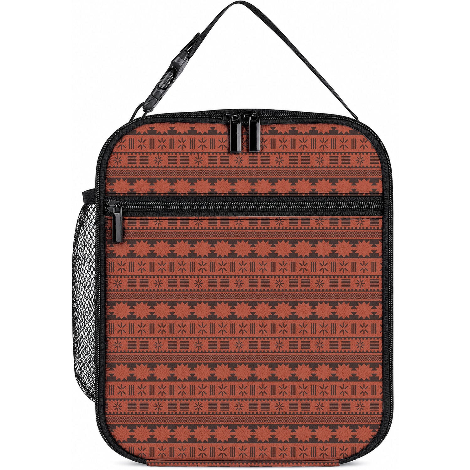 Polynesian Princess Inspired Tapa Pattern Lunch Bag LT05 10.2 × 8.3 × 4.3 inch Red - Polynesian Pride
