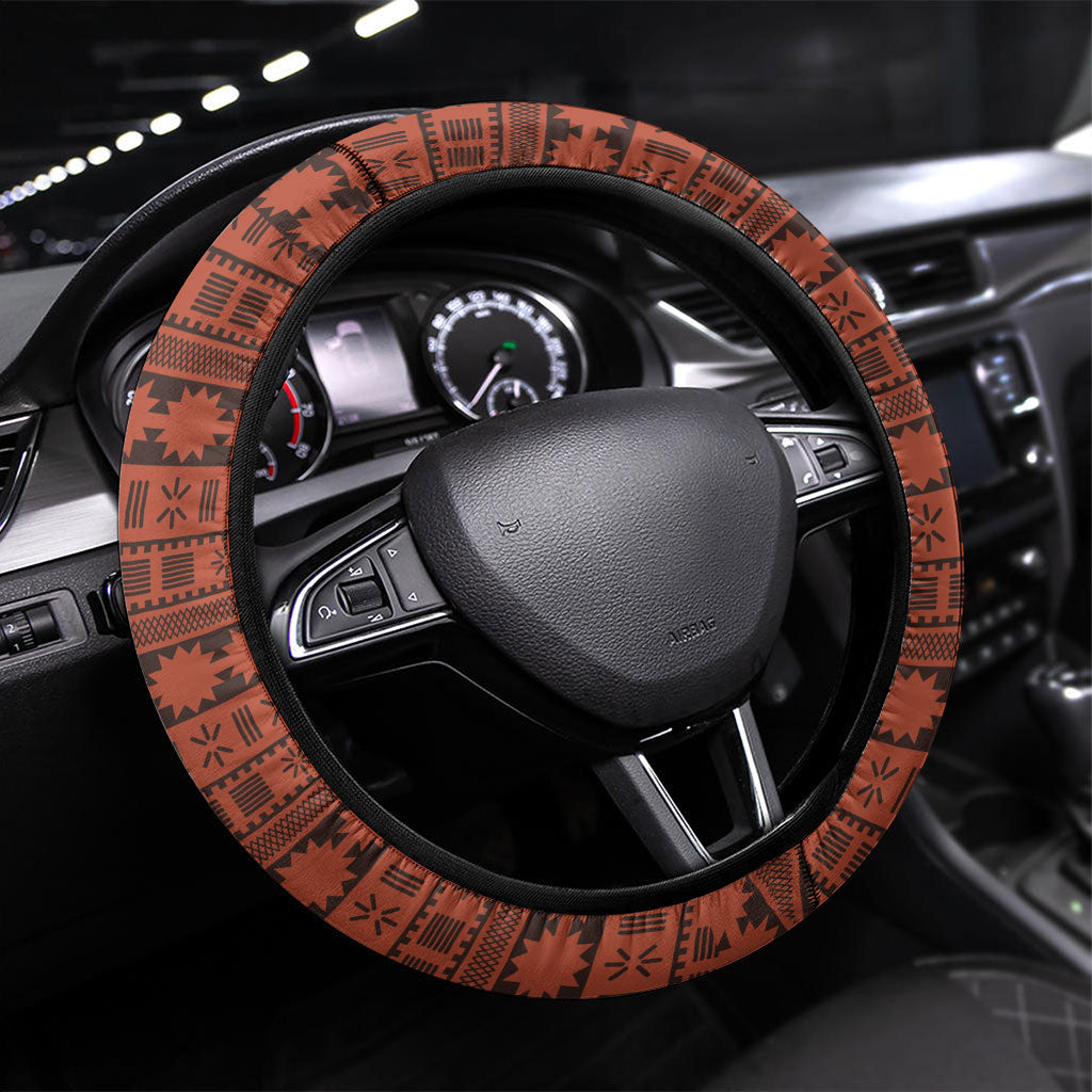Polynesian Princess Inspired Tapa Pattern Steering Wheel Cover