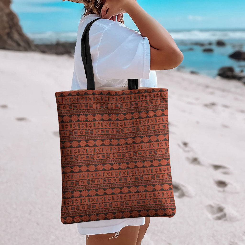 Polynesian Princess Inspired Tapa Pattern Tote Bag LT05 - Polynesian Pride
