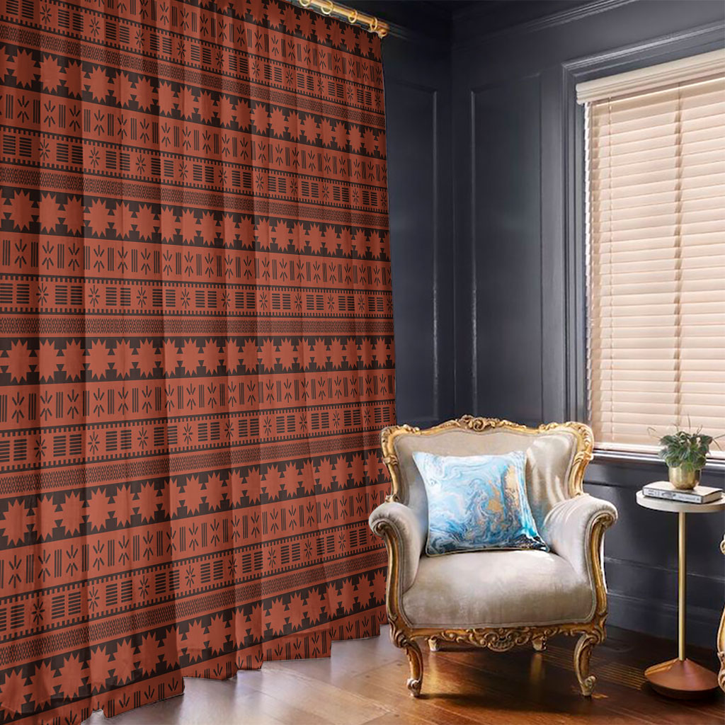 Polynesian Princess Inspired Tapa Pattern Window Curtain LT05 - Polynesian Pride