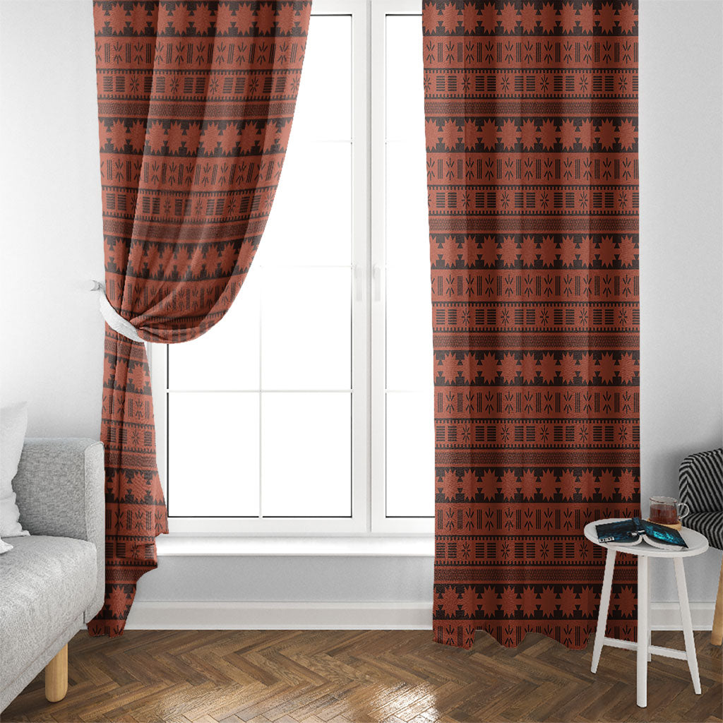 Polynesian Princess Inspired Tapa Pattern Window Curtain LT05 - Polynesian Pride