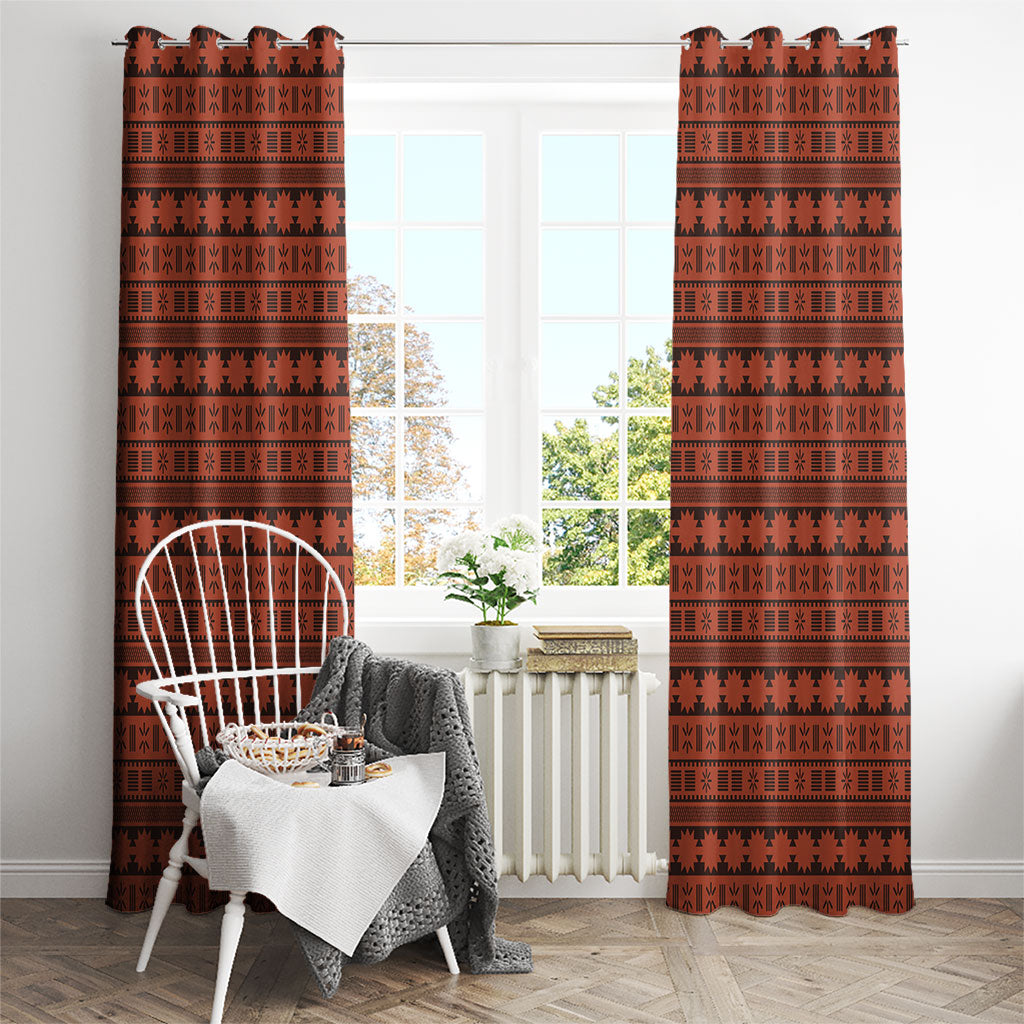 Polynesian Princess Inspired Tapa Pattern Window Curtain LT05 - Polynesian Pride