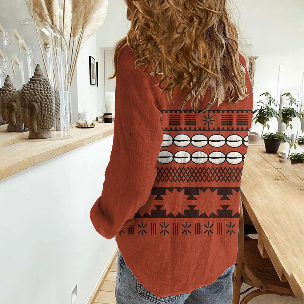 Polynesian Princess Inspired Tapa Pattern Women Casual Shirt LT05 - Polynesian Pride