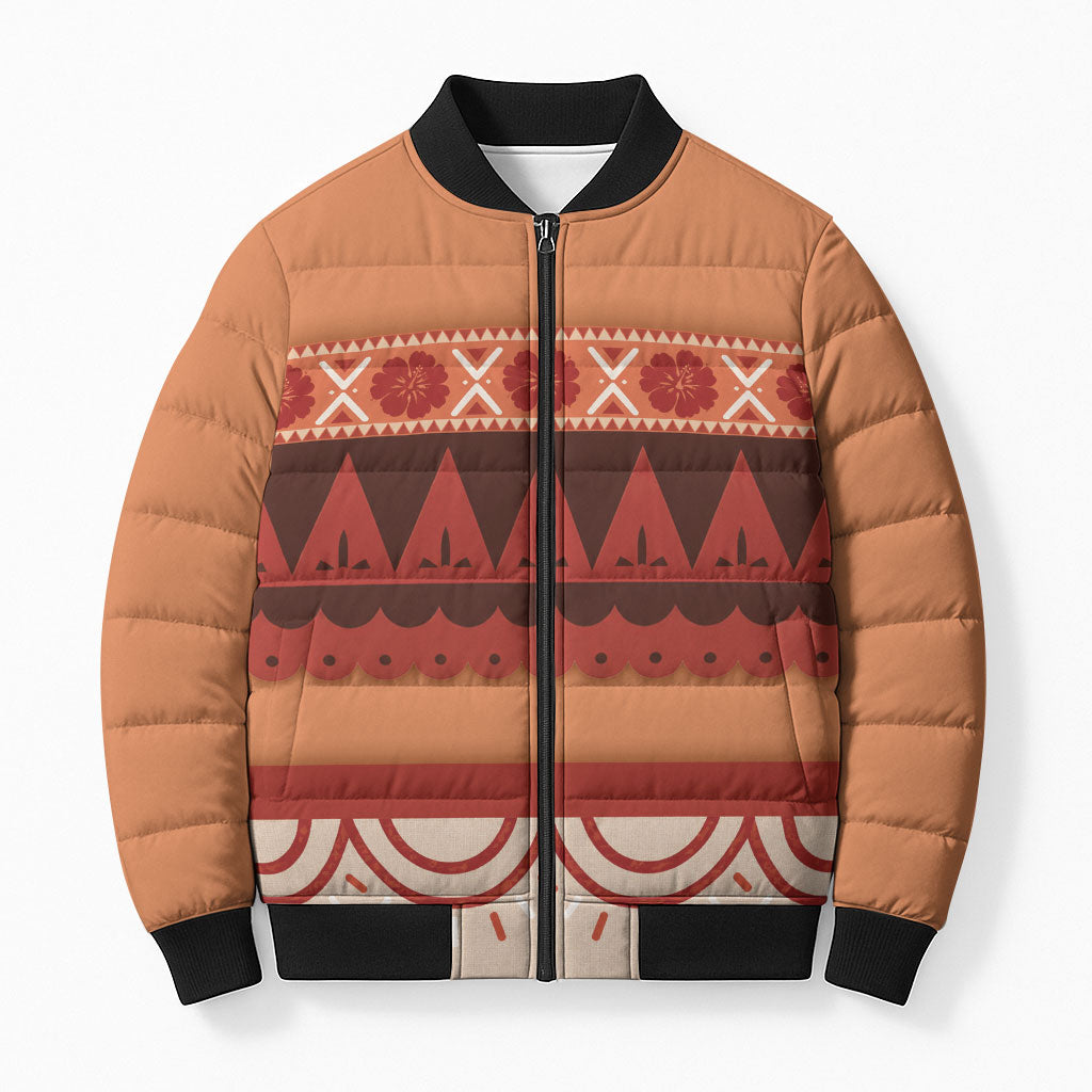 Polynesian Princess Inspired Cosplay Costume Bomber Puffer Jacket LT05 Unisex Multicolor - Polynesian Pride
