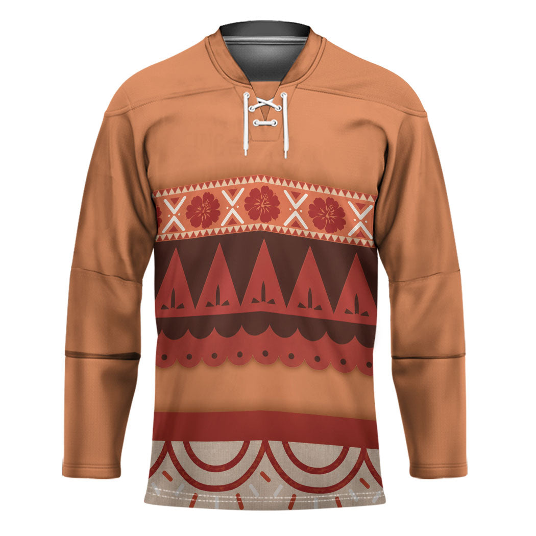 Polynesian Princess Inspired Cosplay Costume Hockey Jersey LT05 Unisex Multicolor - Polynesian Pride