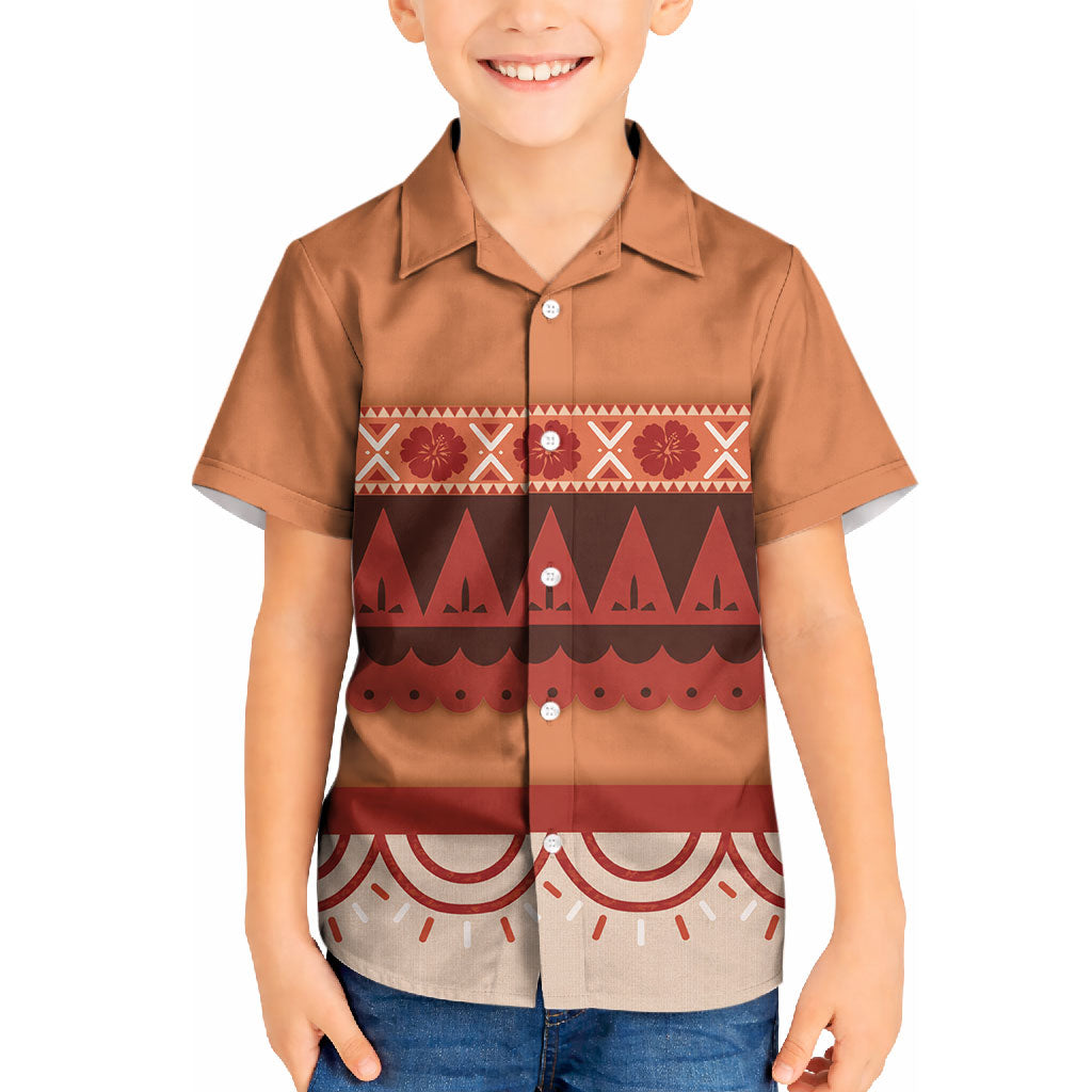 Polynesian Princess Inspired Cosplay Costume Kid Hawaiian Shirt LT05 Kid Multicolor - Polynesian Pride