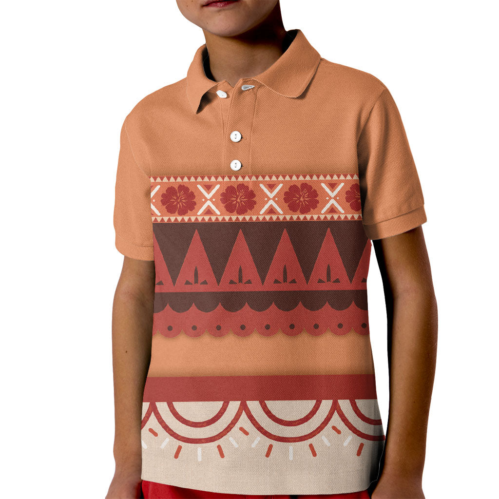 Polynesian Princess Inspired Cosplay Costume Kid Polo Shirt LT05 Kid Multicolor - Polynesian Pride
