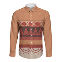 Polynesian Princess Inspired Cosplay Costume Long Sleeve Button Shirt LT05 Unisex Multicolor - Polynesian Pride