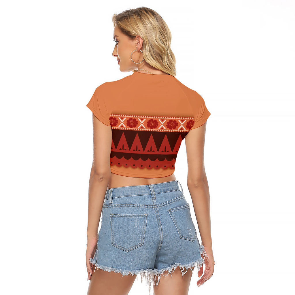 Polynesian Princess Inspired Cosplay Costume Raglan Cropped T Shirt