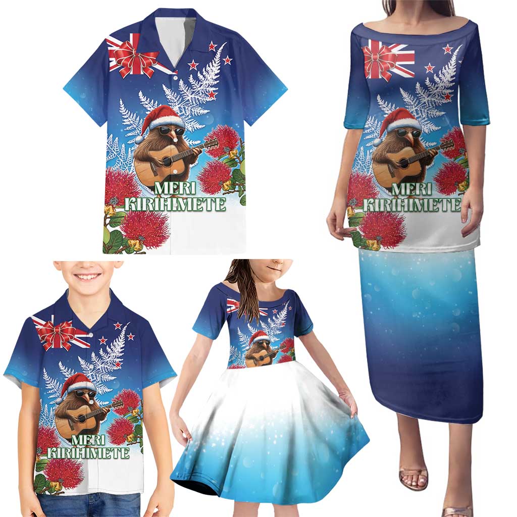 New Zealand Kiwi Christmas Family Matching Puletasi and Hawaiian Shirt Xmas Vibe LT05 - Polynesian Pride