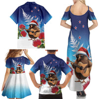 New Zealand Kiwi Christmas Family Matching Summer Maxi Dress and Hawaiian Shirt Xmas Vibe LT05 - Polynesian Pride