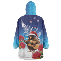 New Zealand Kiwi Christmas Wearable Blanket Hoodie Xmas Vibe LT05 - Polynesian Pride
