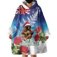 New Zealand Kiwi Christmas Wearable Blanket Hoodie Xmas Vibe LT05 - Polynesian Pride