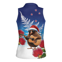 New Zealand Kiwi Christmas Women Sleeveless Polo Shirt Xmas Vibe LT05 - Polynesian Pride