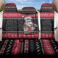 New Zealand Santa Tiki Christmas Back Car Seat Cover Meri Kirihimete LT05 One Size Black - Polynesian Pride